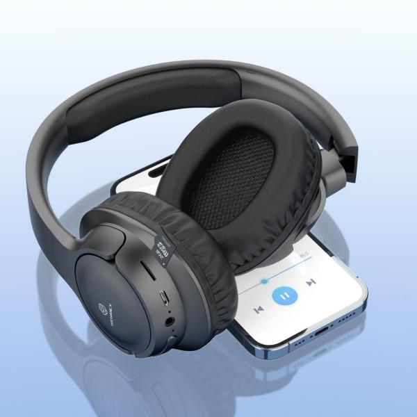 Y523 Auriculares Sem Fios On-Ear Com Tecnologia Bluetooth, Leves, Confortaveis Preto