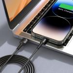 Cabo de Dados Preto, Cabo USB para Lightning de Carregamento Rapido, 3m/2.4A, Compatível com iPhone 8/X/11/12/13/14