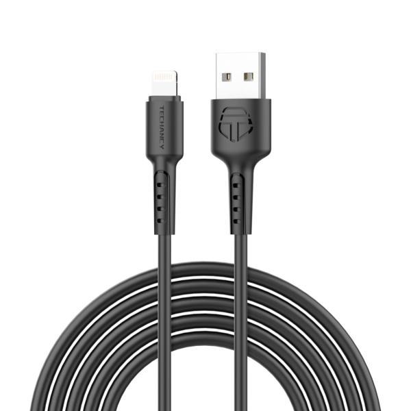 Cabo de Dados Preto, Cabo USB para Lightning de Carregamento Rapido, 3m/2.4A, Compatível com iPhone 8/X/11/12/13/14