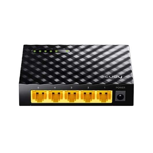 HUB SWITCH 5 PTOS CUDY  GS105D  5X10/100M RJ45 PORTS/DESKTOP/PLASTIC CASE GS105D