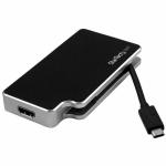 Adaptador USB C para VGA/HDMI/DVI Startech CDPVGDVHDB           Prata