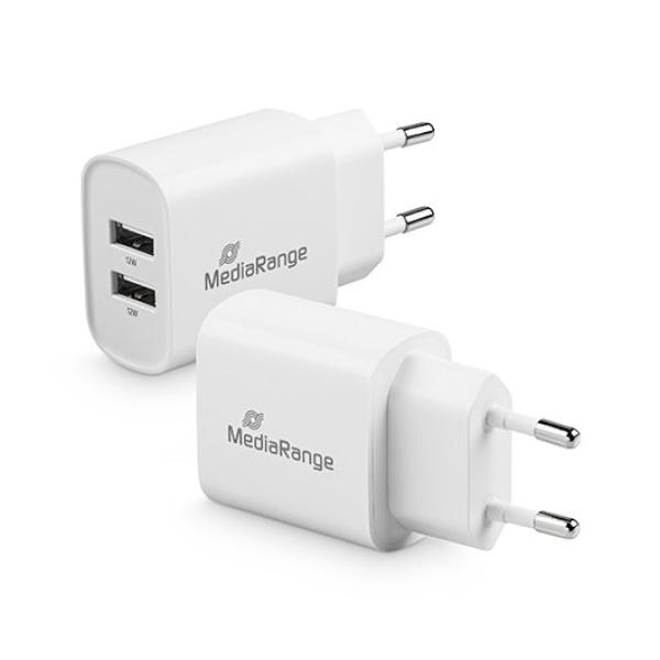 MEDIARANGE DUAL USB-A 12W CHARGER