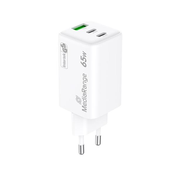 MEDIARANGE TRIPLE USB-A AND USB-C CHARGER 65W