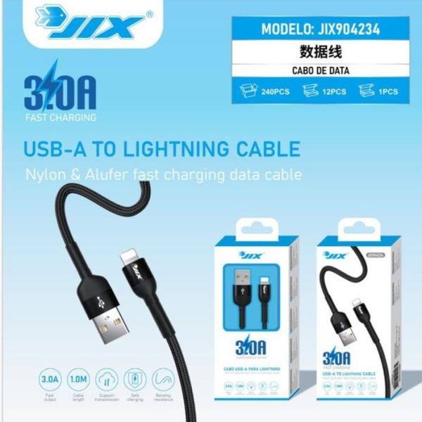 Cabo de Dados Lightning 1M (JIX904234) – 3.0A Rápido