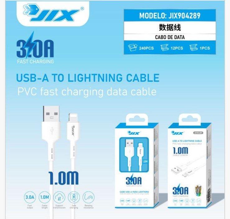 Cabo de Dados Lightning 1M (JIX904289) – 3.0A Rápido