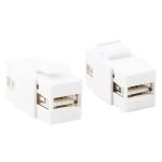 Conector USB 2.0 LogiLink NK0013 Roseta de Parede