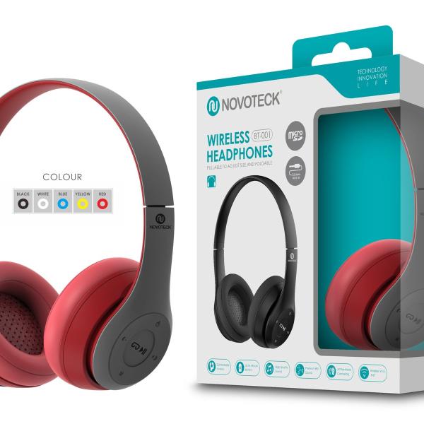 Auscultador Bluetooth Vermelho BT-001