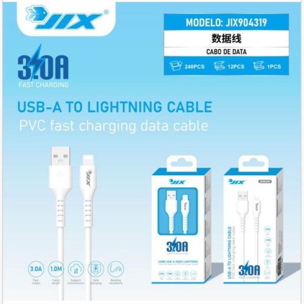Cabo de Dados Lightning 1M (JIX904319) – 3.0A Rápido