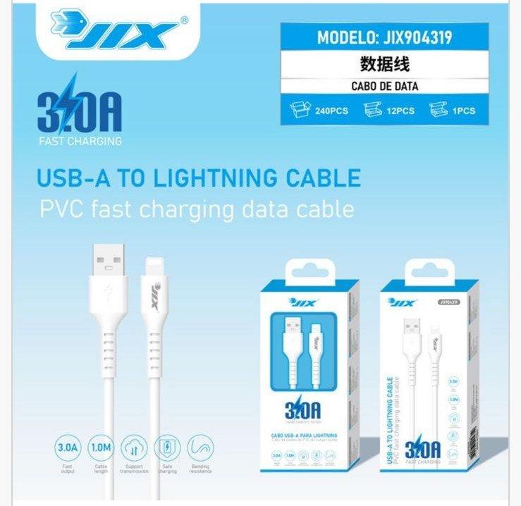 Cabo de Dados Lightning 1M (JIX904319) – 3.0A Rápido