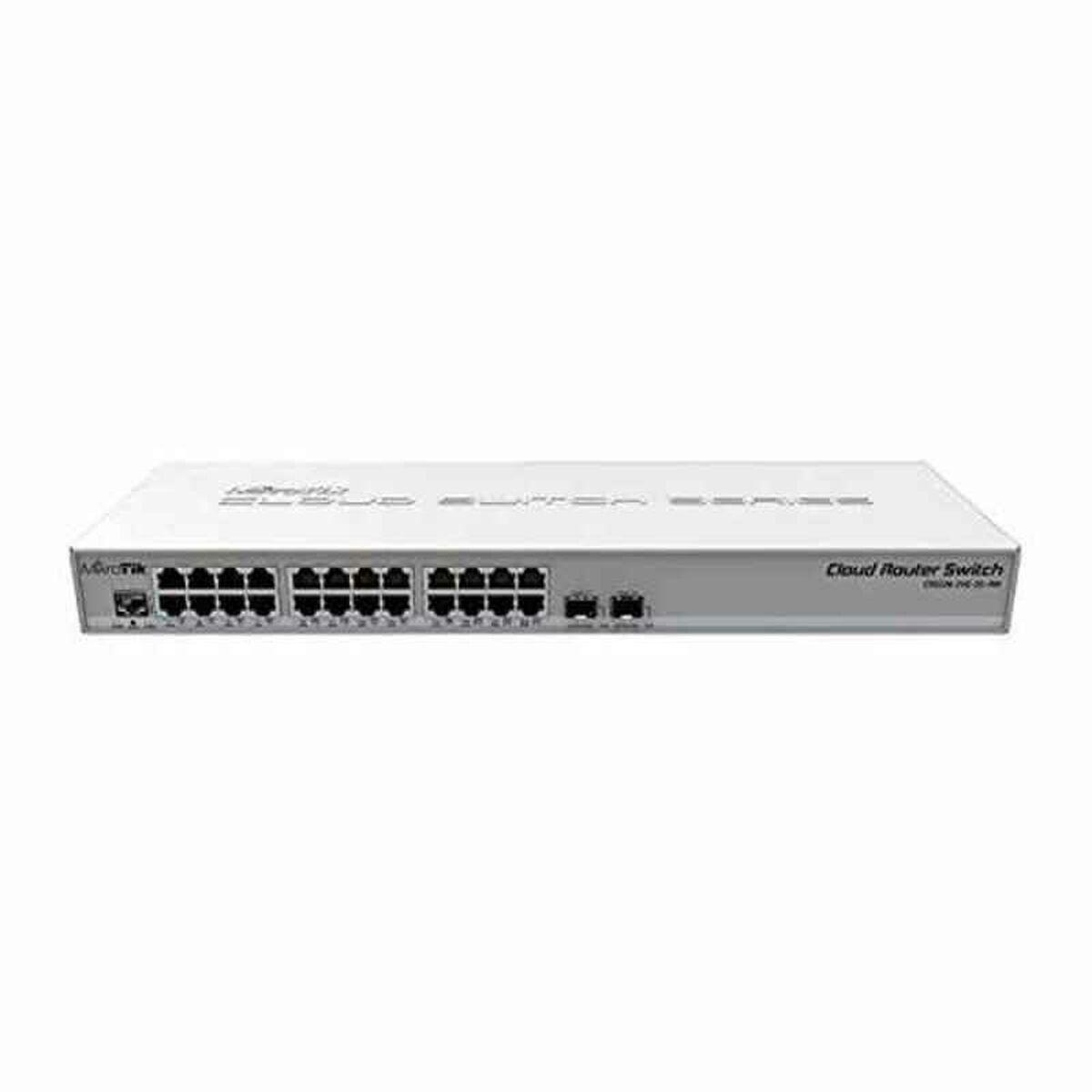 Switch de Armário Mikrotik CRS326-24G-2S+RM Gigabit Ethernet Prata