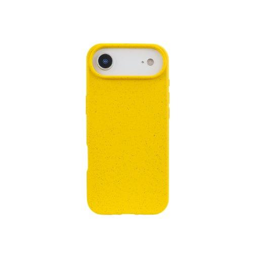 QCHARX BIODEGRADABLE CASE FOR IPHONE 17 YELLOW WHEAT STRAWBERRY + BIODEGRADABLE TPU - BPA AND TOXIN FREE QCHIP17BAM