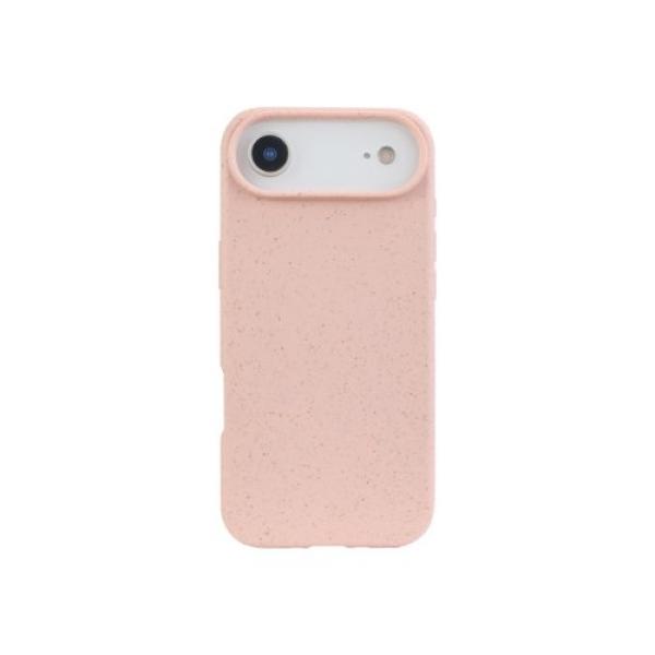 FUNDA QCHARX BIODEGRADABLE IPHONE 17 ROSA WHEAT STRAW+TPU BIODEGRADABLE-LIBRE BPA Y TOXICOS QCHIP17BRS