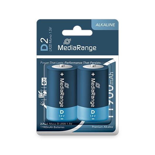 MEDIARANGE MONO-D ALKALINE BATTERIES