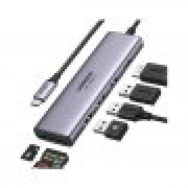 HUB UGREEN 6EN1 USB-C A HDMI + 3XUSB-A + SD/TF