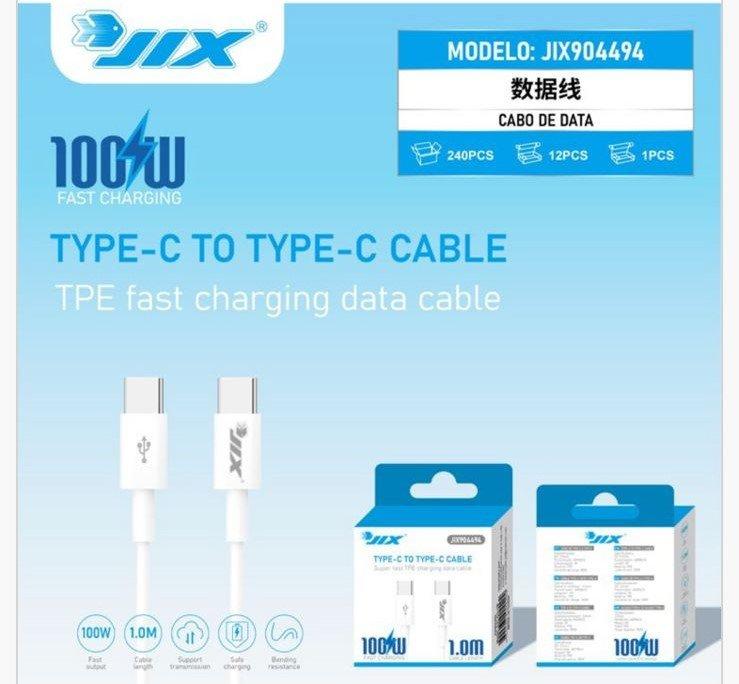 Cabo de Dados Type-C para Type-C 1M – PD 100W – TPE