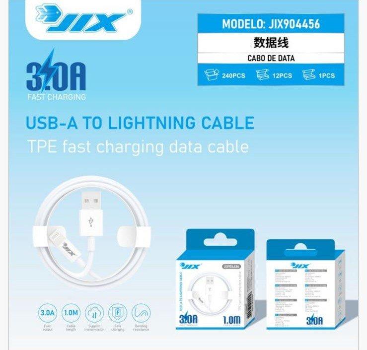 Cabo de Dados Lightning 1M (JIX904456) – 3.0A Rápido