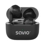 SAVIO TWS-02 PRO BLACK WIRELESS EARPHONES