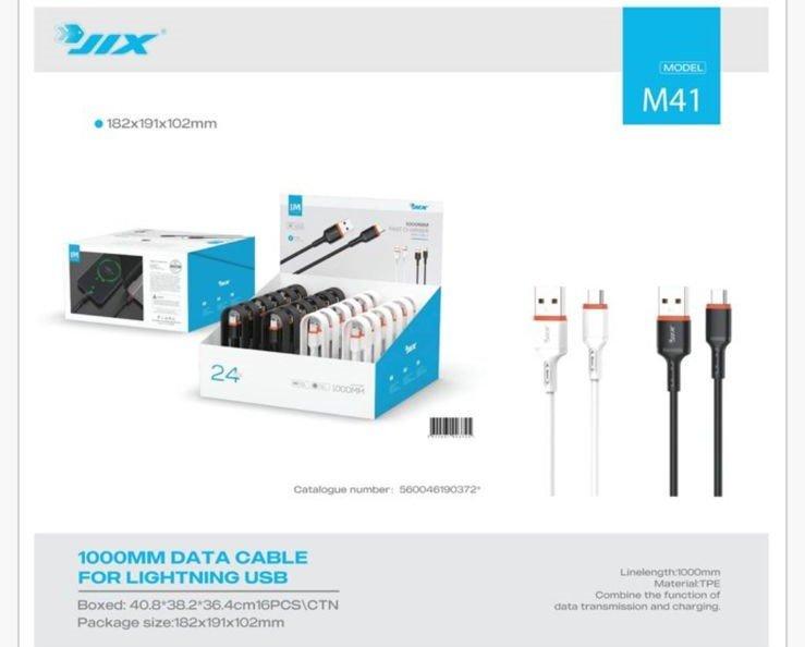 Cabo de Dados Lightning 1M (M41) – 6A Super Rápido