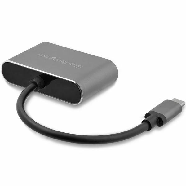 Adaptador USB C para VGA/HDMI Startech CDP2HDVGA            Preto