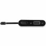 Adaptador USB C para VGA/HDMI Startech CDP2HDVGA            Preto