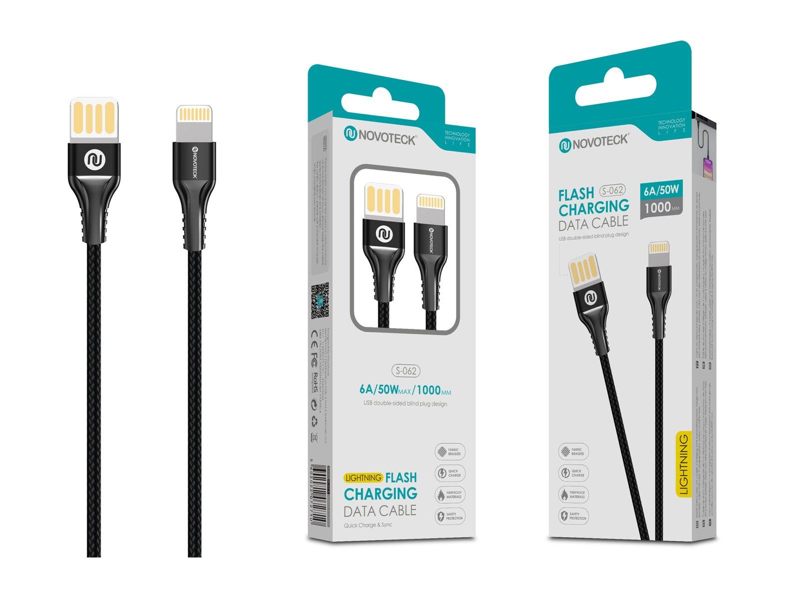 Cabo Lightning 6A 50W 1M Plug Dupla Face S-062