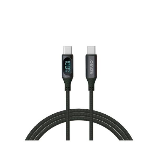 CABLE USB-C SAVIO CL-174 NEGRO