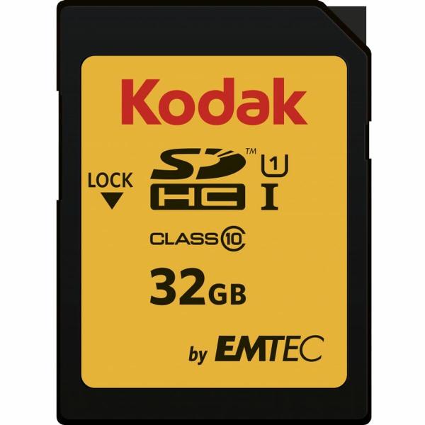 Cartão de Memória Micro SD com Adaptador Kodak SDHC32GBCLASS10U1 32 GB SDHC UHS-I Classe 10
