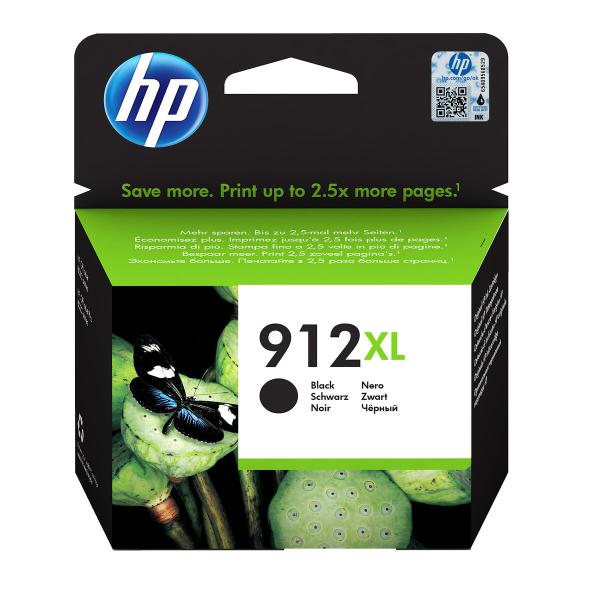 Tinteiro de Tinta Original HP 912XL Preto