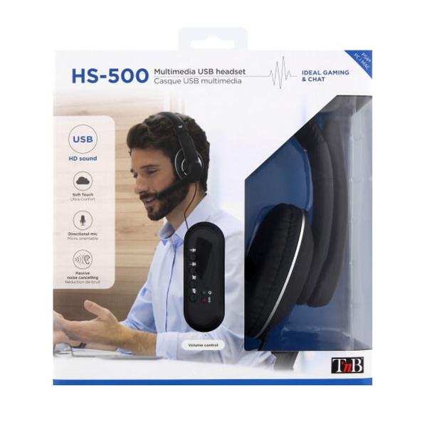 Fones de Ouvido de Tiaras T'NB HS-500 Preto