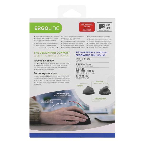 Rato Ergonómico Ótico T'NB Ergo Line Preto 1600 dpi