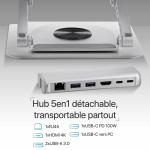 Suporte para laptop T'NB iClick Metal Moderno Rotação 360º