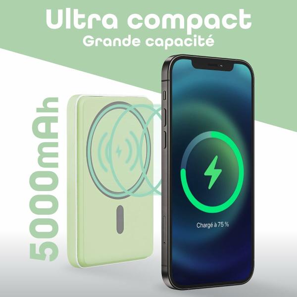 Powerbank T'NB PBUMAG5GR 5000 mAh Verde Magsafe
