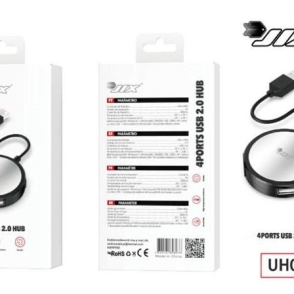 HUB USB 2.0 com 4 Portas (UH02)