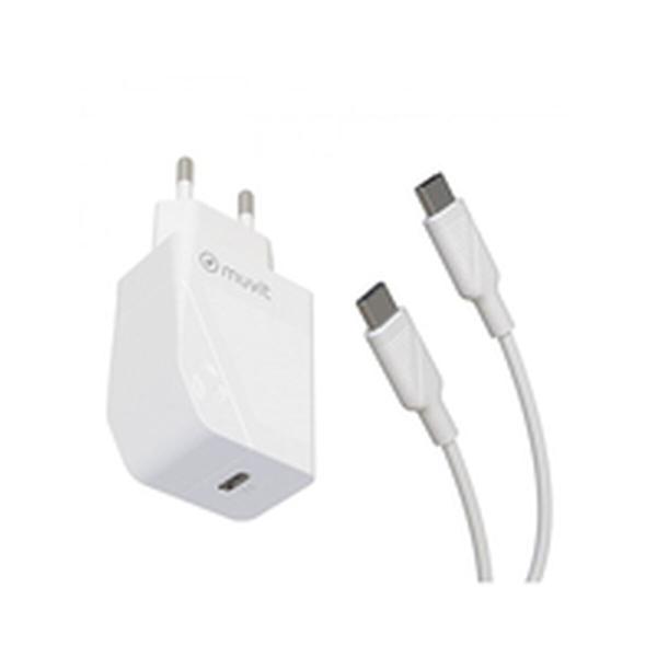 Carregador de Parede + Cabo USB-C Muvit Branco 20 W