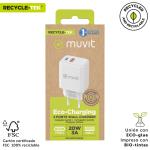 Carregador de Parede Muvit for Change Branco 18 W 20 W