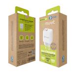 Carregador de Parede Muvit for Change Branco 18 W 20 W