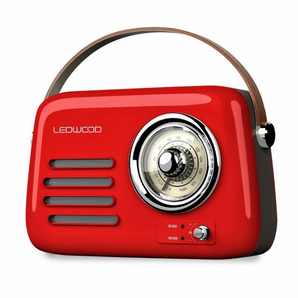 Rádio Transistor Ledwood ALMA RED Vermelho 30 W