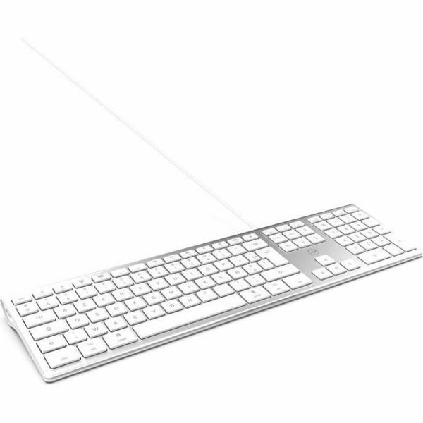 Teclado Mobility Lab Branco Prateado Mac OS AZERTY