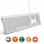 Teclado Mobility Lab Branco Prateado Mac OS AZERTY