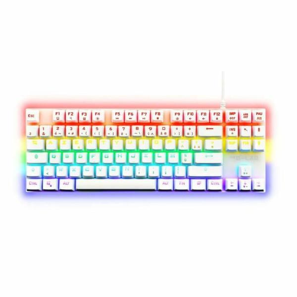 Teclado Gaming The G-Lab Mercury AZERTY Branco