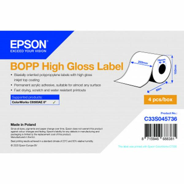 Etiquetas para Impressora Epson C33S045736 Brilhante Ø 70 mm (4 Unidades)