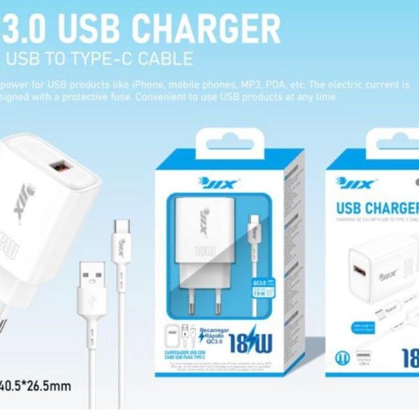 Carregador Rápido QC3.0 USB 18W