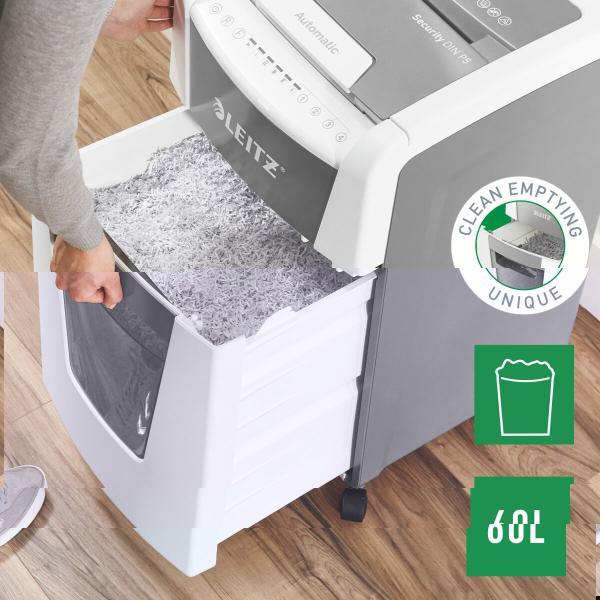 Trituradora de Papel Micro-Corte Leitz IQ 300 Autofeed P5 60 L