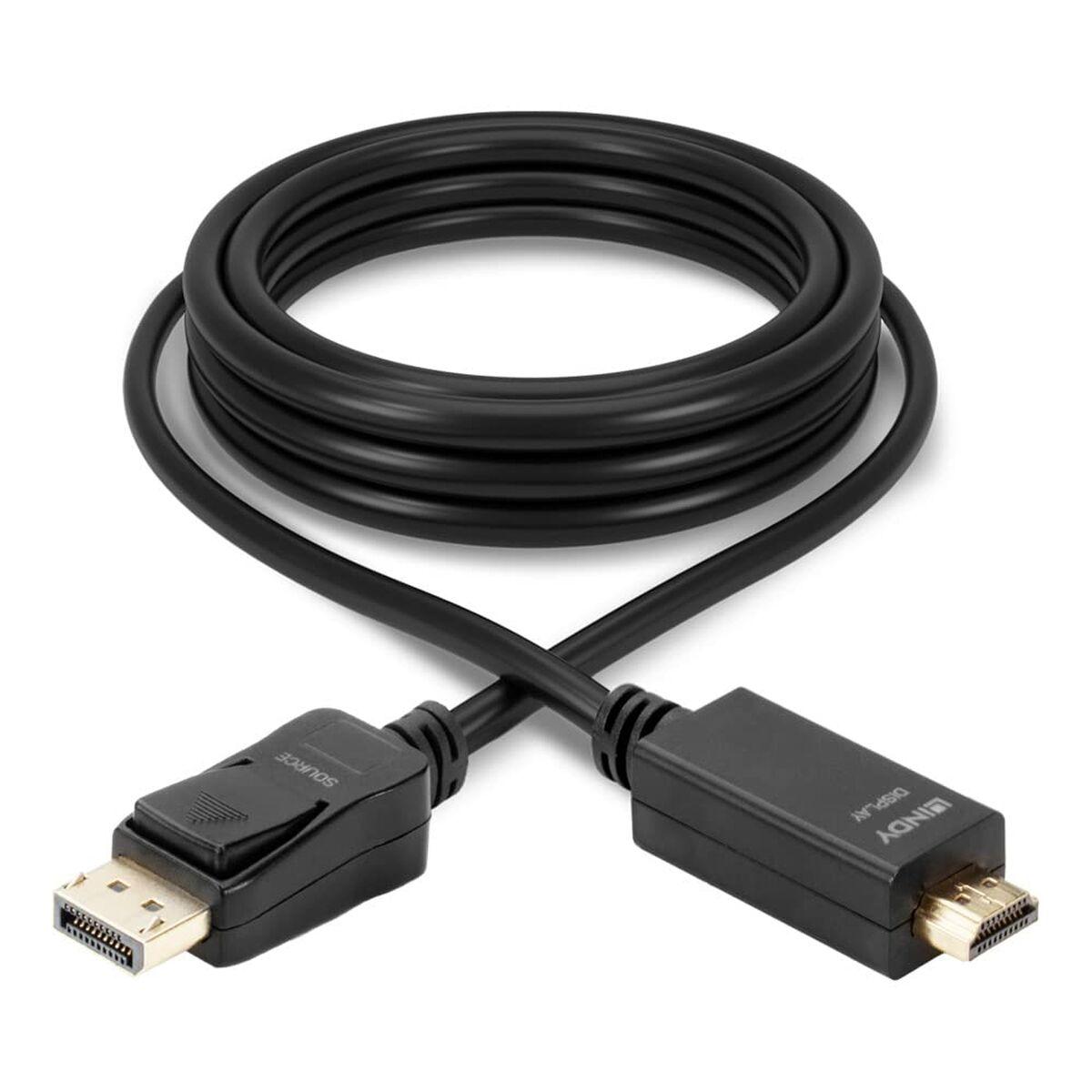Adaptador DisplayPort para HDMI LINDY 36923 Preto