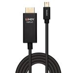 Adaptador Mini DisplayPort para HDMI LINDY 40920 Preto 50 cm