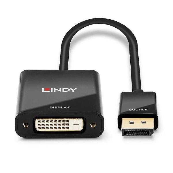 Adaptador DisplayPort para adaptador DVI LINDY 41734 Preto