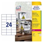 Etiquetas adesivas Avery 20 Folhas Branco 70 x 37 mm