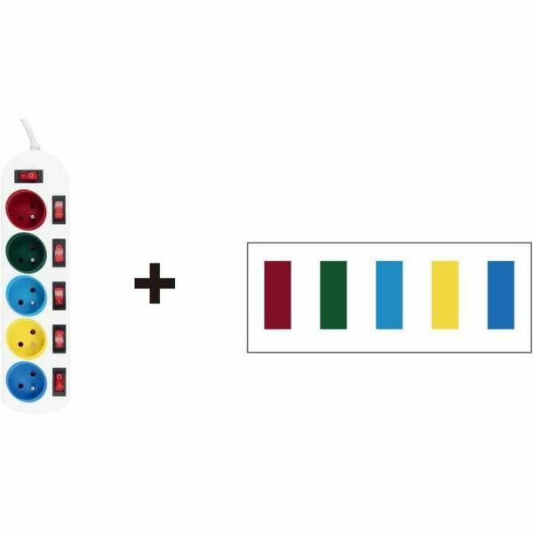 Extensão com 5 Tomadas com Interruptor GAO 3680 W
