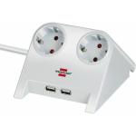 Extensão com 2 Tomadas sem Interruptor Brennenstuhl 1153520222 3600 W USB x 2 Sobremesa (1,8 m)