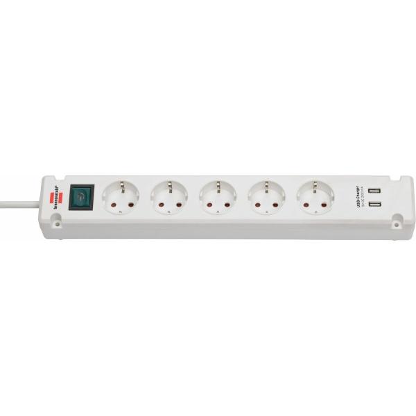 Extensão com 5 Tomadas com Interruptor Brennenstuhl Bremounta 3600 W USB x 2 (3 m)